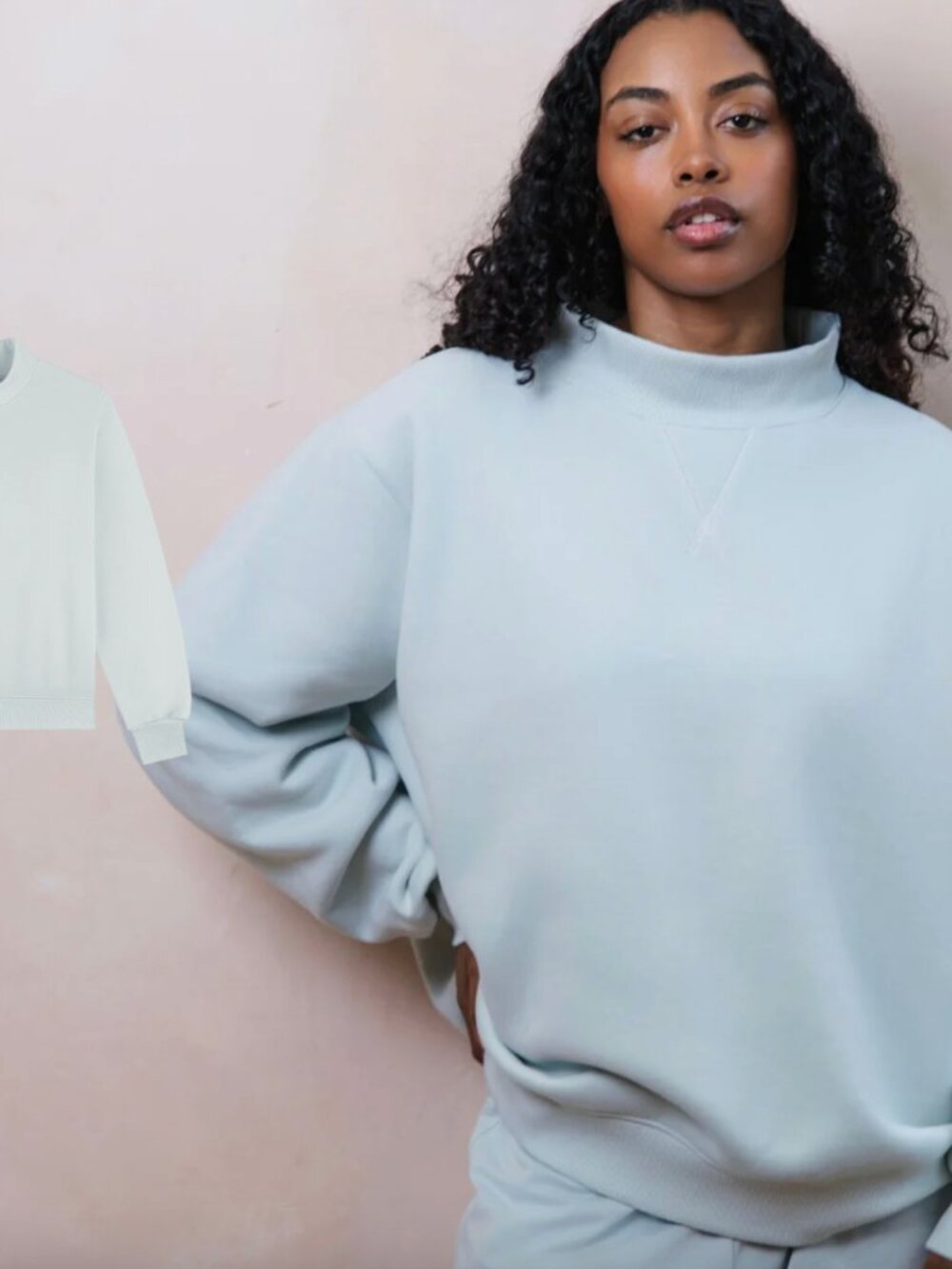 PARKE Mockneck Sweatshirt and Mini Sweat Shorts set!